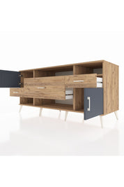 Kronos Konsol 3 Raflı 3 Çekmeceli 2 Kapaklı 176x59x83 - S610M024V27C