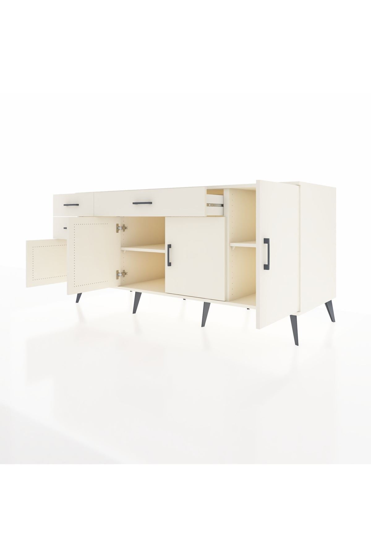 Kronos Konsol 3 Raflı 3 Çekmeceli 4 Kapaklı 176x59x83 - S610M025V04C