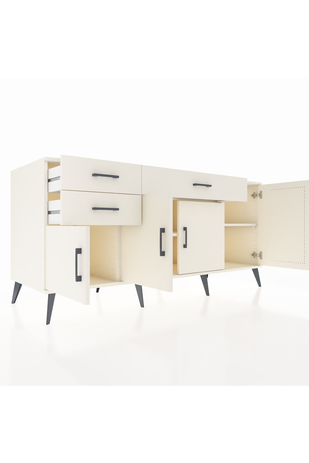 Kronos Konsol 3 Raflı 3 Çekmeceli 4 Kapaklı 176x59x83 - S610M025V04C