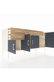 Kronos Konsol 3 Raflı 3 Çekmeceli 4 Kapaklı 176x59x83 - S610M025V09C