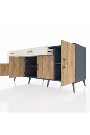 Kronos Konsol 3 Raflı 3 Çekmeceli 4 Kapaklı 176x59x83 - S610M025V10C