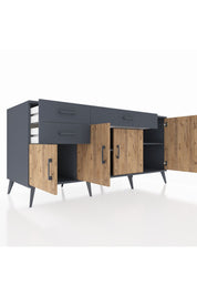 Kronos Konsol 3 Raflı 3 Çekmeceli 4 Kapaklı 176x59x83 - S610M025V11C