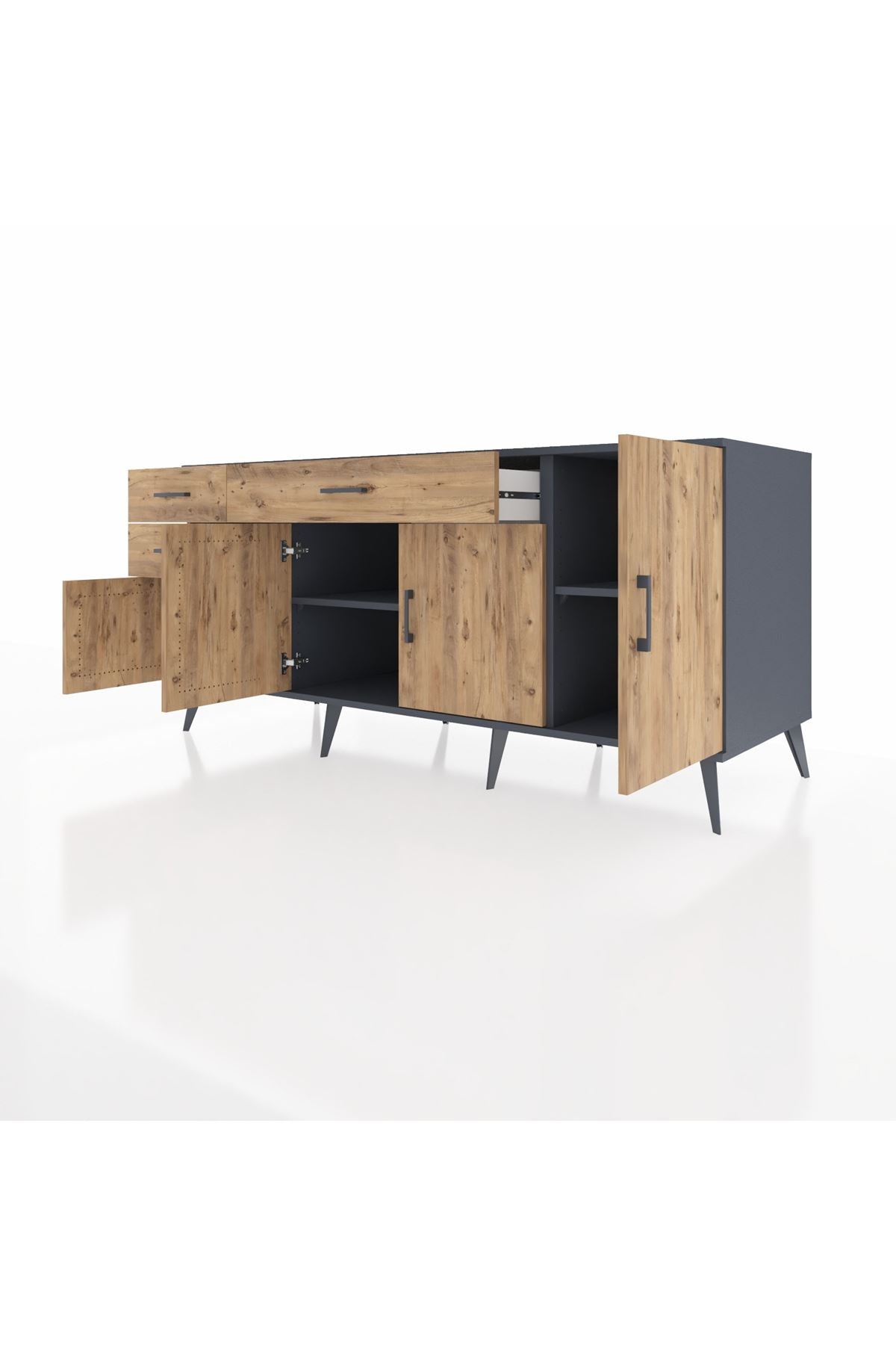 Kronos Konsol 3 Raflı 3 Çekmeceli 4 Kapaklı 176x59x83 - S610M025V12C