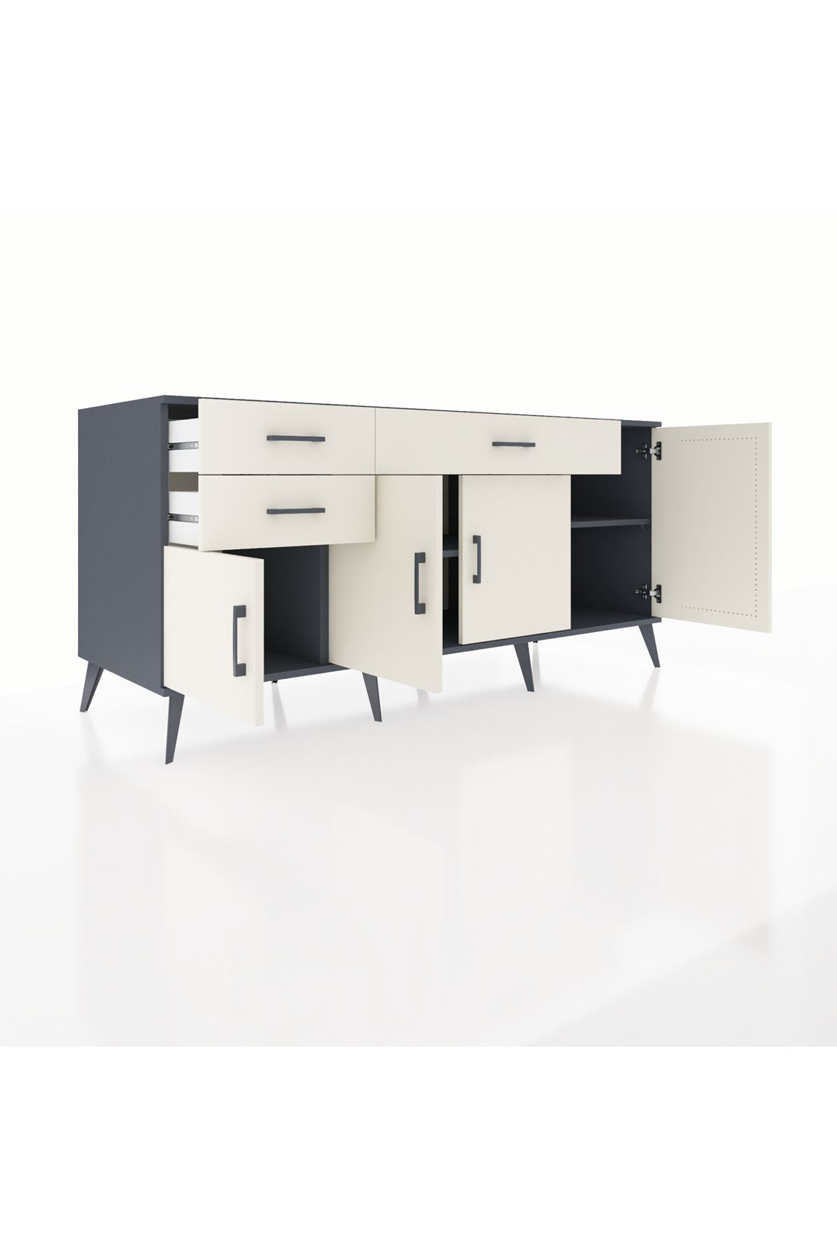 Kronos Konsol 3 Raflı 3 Çekmeceli 4 Kapaklı 176x59x83 - S610M025V13C