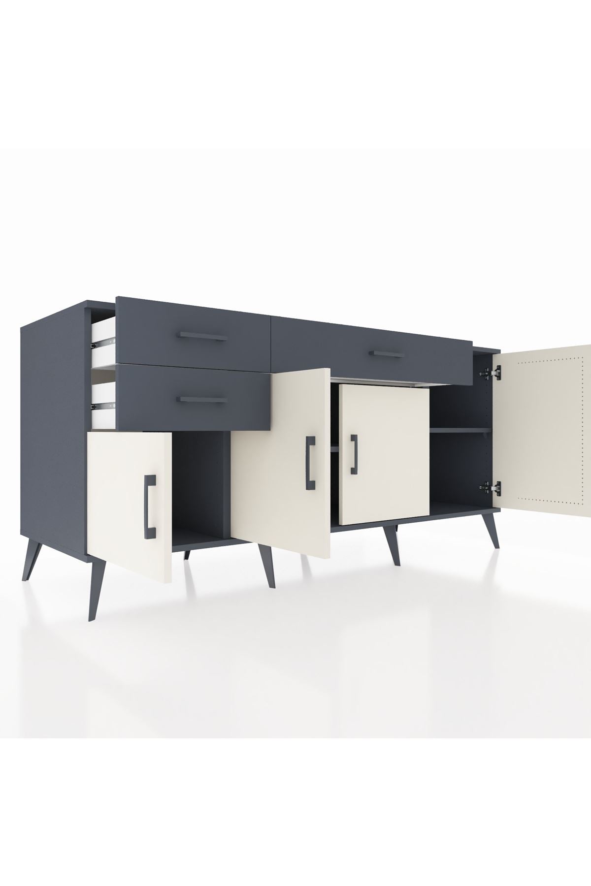 Kronos Konsol 3 Raflı 3 Çekmeceli 4 Kapaklı 176x59x83 - S610M025V14C