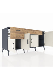 Kronos Konsol 3 Raflı 3 Çekmeceli 4 Kapaklı 176x59x83 - S610M025V15C