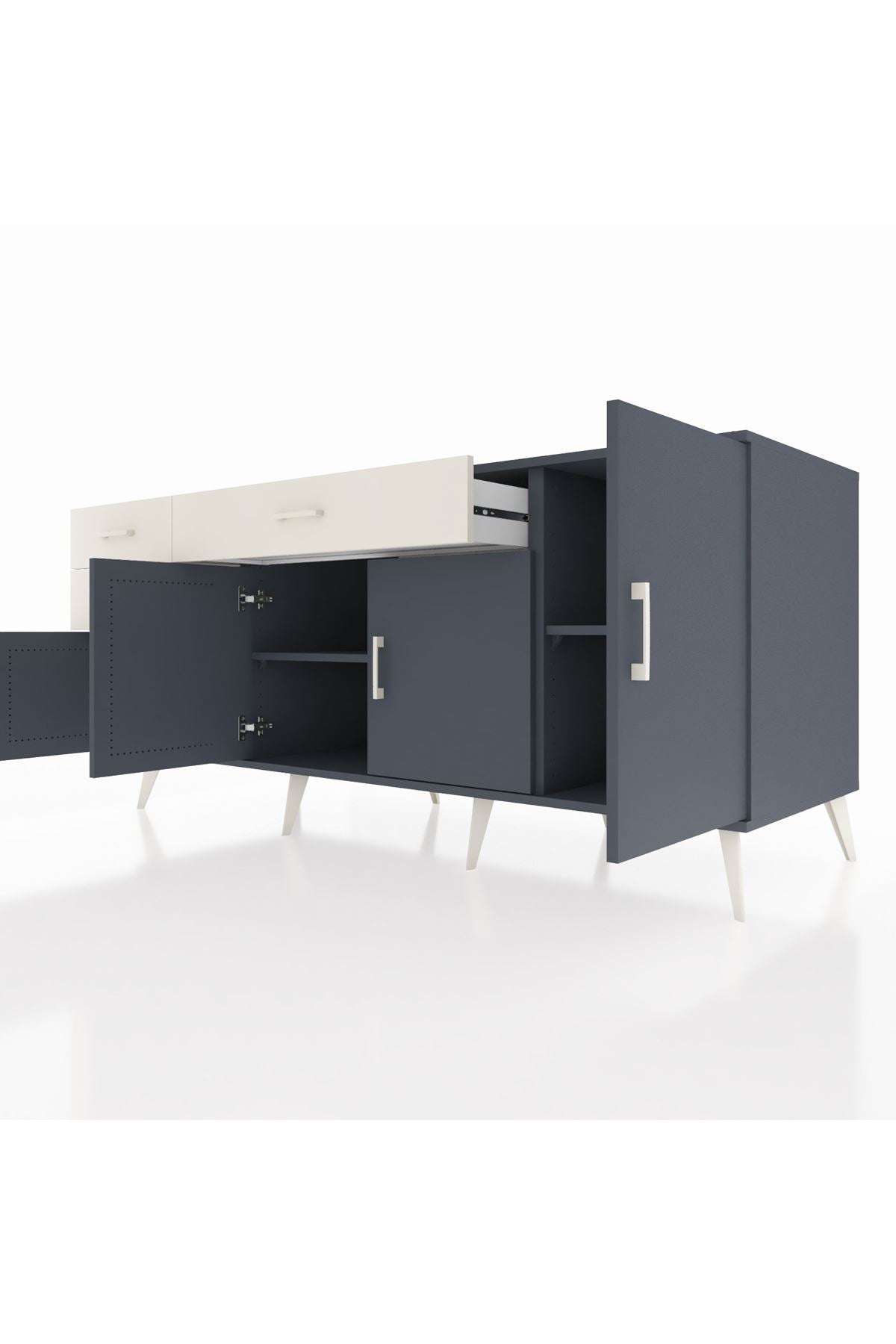 Kronos Konsol 3 Raflı 3 Çekmeceli 4 Kapaklı 176x59x83 - S610M025V16C