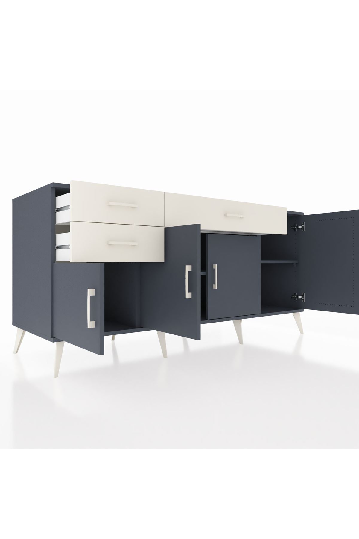 Kronos Konsol 3 Raflı 3 Çekmeceli 4 Kapaklı 176x59x83 - S610M025V16C