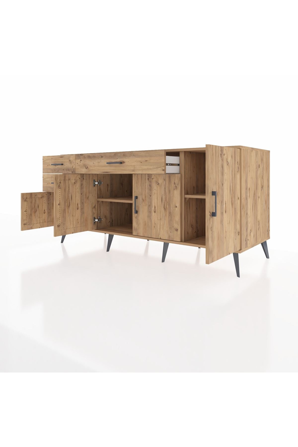 Kronos Konsol 3 Raflı 3 Çekmeceli 4 Kapaklı 176x59x83 - S610M025V21C