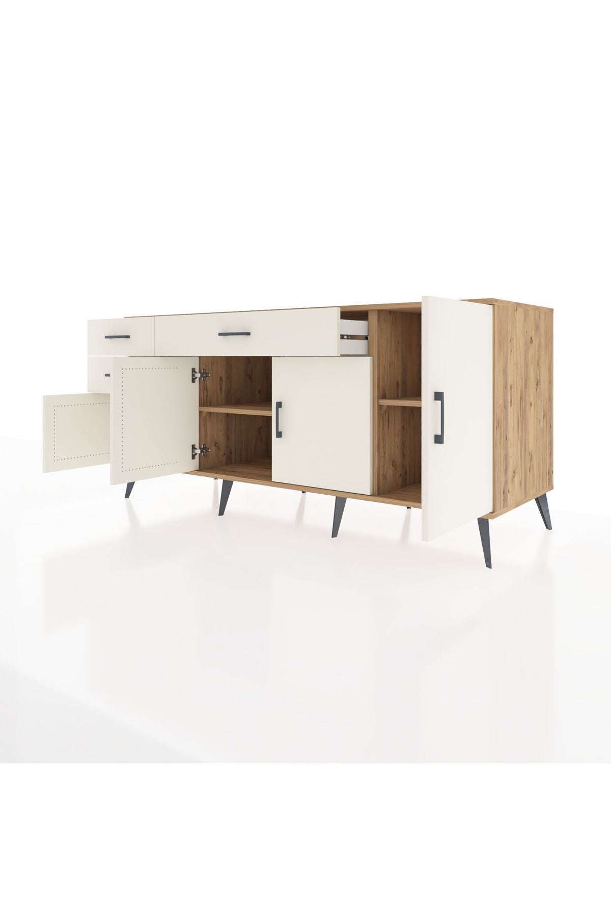 Kronos Konsol 3 Raflı 3 Çekmeceli 4 Kapaklı 176x59x83 - S610M025V22C