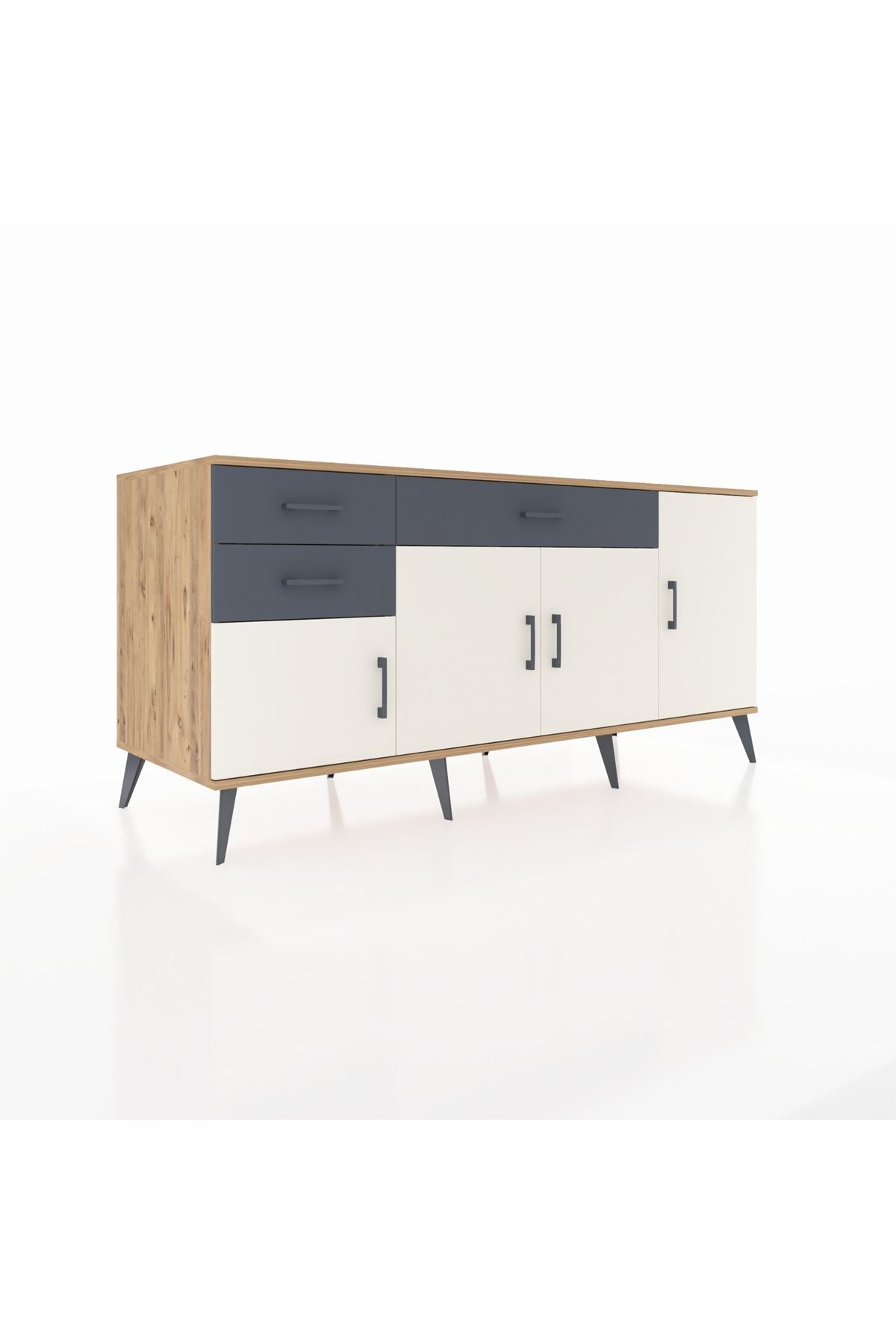 Kronos Konsol 3 Raflı 3 Çekmeceli 4 Kapaklı 176x59x83 - S610M025V23C