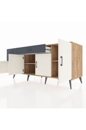 Kronos Konsol 3 Raflı 3 Çekmeceli 4 Kapaklı 176x59x83 - S610M025V23C