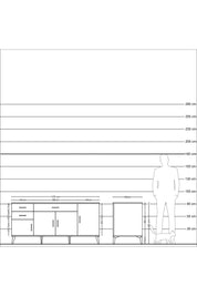 Kronos Konsol 3 Raflı 3 Çekmeceli 4 Kapaklı 176x59x83 - S610M025V23C