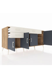 Kronos Konsol 3 Raflı 3 Çekmeceli 4 Kapaklı 176x59x83 - S610M025V25C