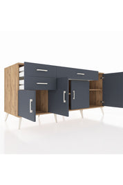 Kronos Konsol 3 Raflı 3 Çekmeceli 4 Kapaklı 176x59x83 - S610M025V26C