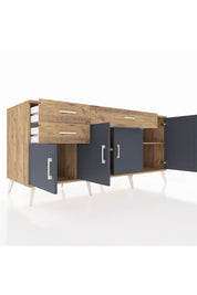 Kronos Konsol 3 Raflı 3 Çekmeceli 4 Kapaklı 176x59x83 - S610M025V27C