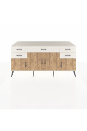 Kronos Konsol Tek Raflı 5 Çekmeceli 4 Kapaklı 176x59x83 - S610M026V01C