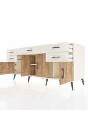 Kronos Konsol Tek Raflı 5 Çekmeceli 4 Kapaklı 176x59x83 - S610M026V01C