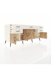 Kronos Konsol Tek Raflı 5 Çekmeceli 4 Kapaklı 176x59x83 - S610M026V01C