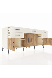 Kronos Konsol Tek Raflı 5 Çekmeceli 4 Kapaklı 176x59x83 - S610M026V01C