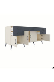 Kronos Konsol Tek Raflı 5 Çekmeceli 4 Kapaklı 176x59x83 - S610M026V05C