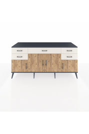 Kronos Konsol Tek Raflı 5 Çekmeceli 4 Kapaklı 176x59x83 - S610M026V10C