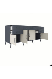 Kronos Konsol Tek Raflı 5 Çekmeceli 4 Kapaklı 176x59x83 - S610M026V14C