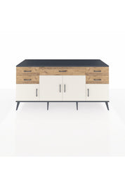 Kronos Konsol Tek Raflı 5 Çekmeceli 4 Kapaklı 176x59x83 - S610M026V15C