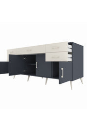 Kronos Konsol Tek Raflı 5 Çekmeceli 4 Kapaklı 176x59x83 - S610M026V16C