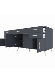 Kronos Konsol Tek Raflı 5 Çekmeceli 4 Kapaklı 176x59x83 - S610M026V17C