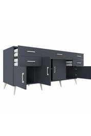 Kronos Konsol Tek Raflı 5 Çekmeceli 4 Kapaklı 176x59x83 - S610M026V17C