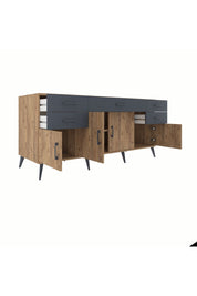 Kronos Konsol Tek Raflı 5 Çekmeceli 4 Kapaklı 176x59x83 - S610M026V20C