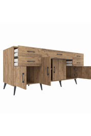 Kronos Konsol Tek Raflı 5 Çekmeceli 4 Kapaklı 176x59x83 - S610M026V21C