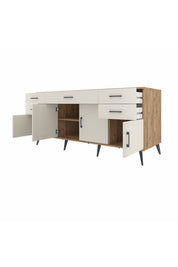 Kronos Konsol Tek Raflı 5 Çekmeceli 4 Kapaklı 176x59x83 - S610M026V22C