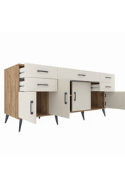 Kronos Konsol Tek Raflı 5 Çekmeceli 4 Kapaklı 176x59x83 - S610M026V22C