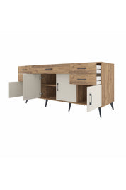 Kronos Konsol Tek Raflı 5 Çekmeceli 4 Kapaklı 176x59x83 - S610M026V24C