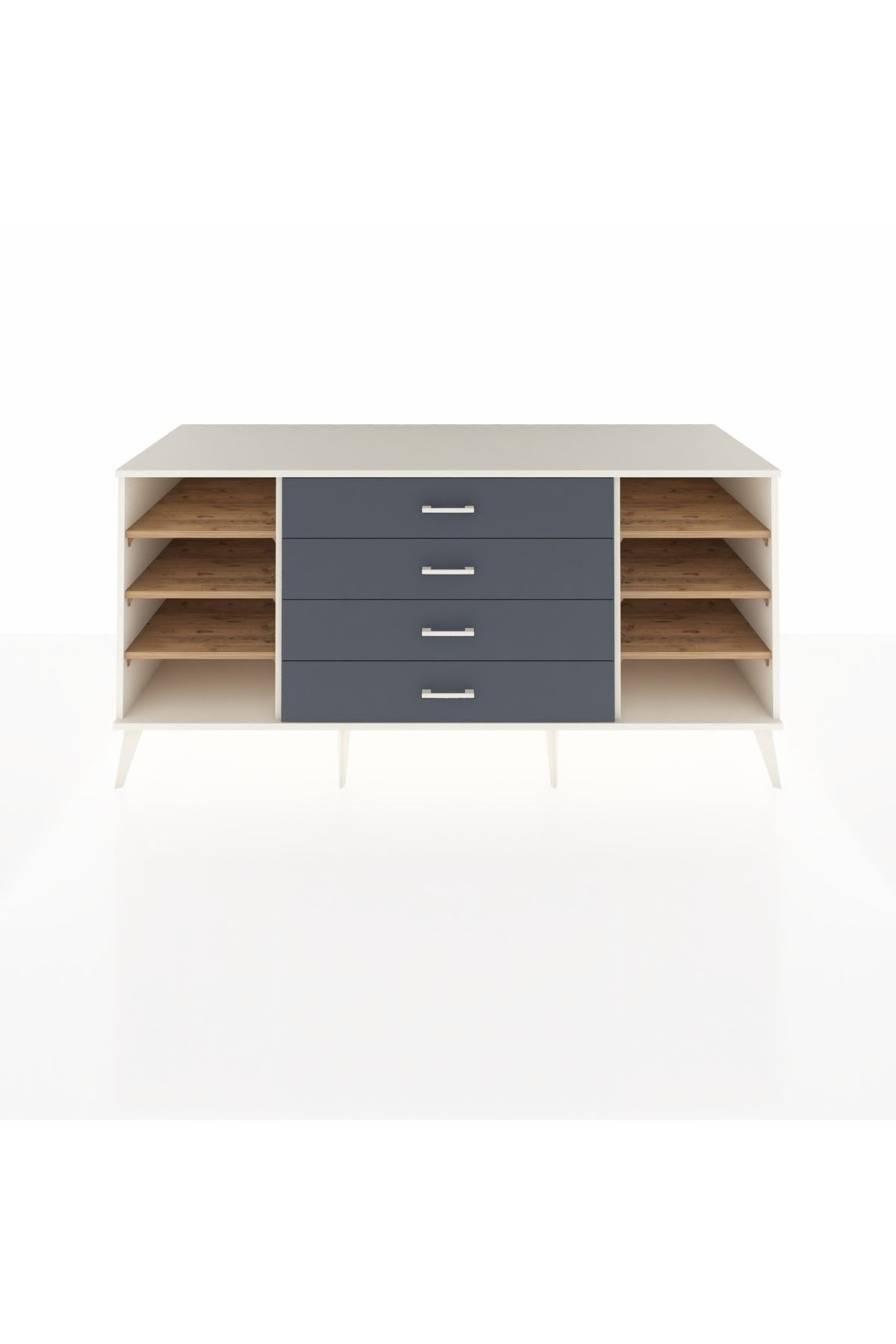 Kronos Konsol 6 Raflı 4 Çekmeceli 176x59x83 - S610M027V02C