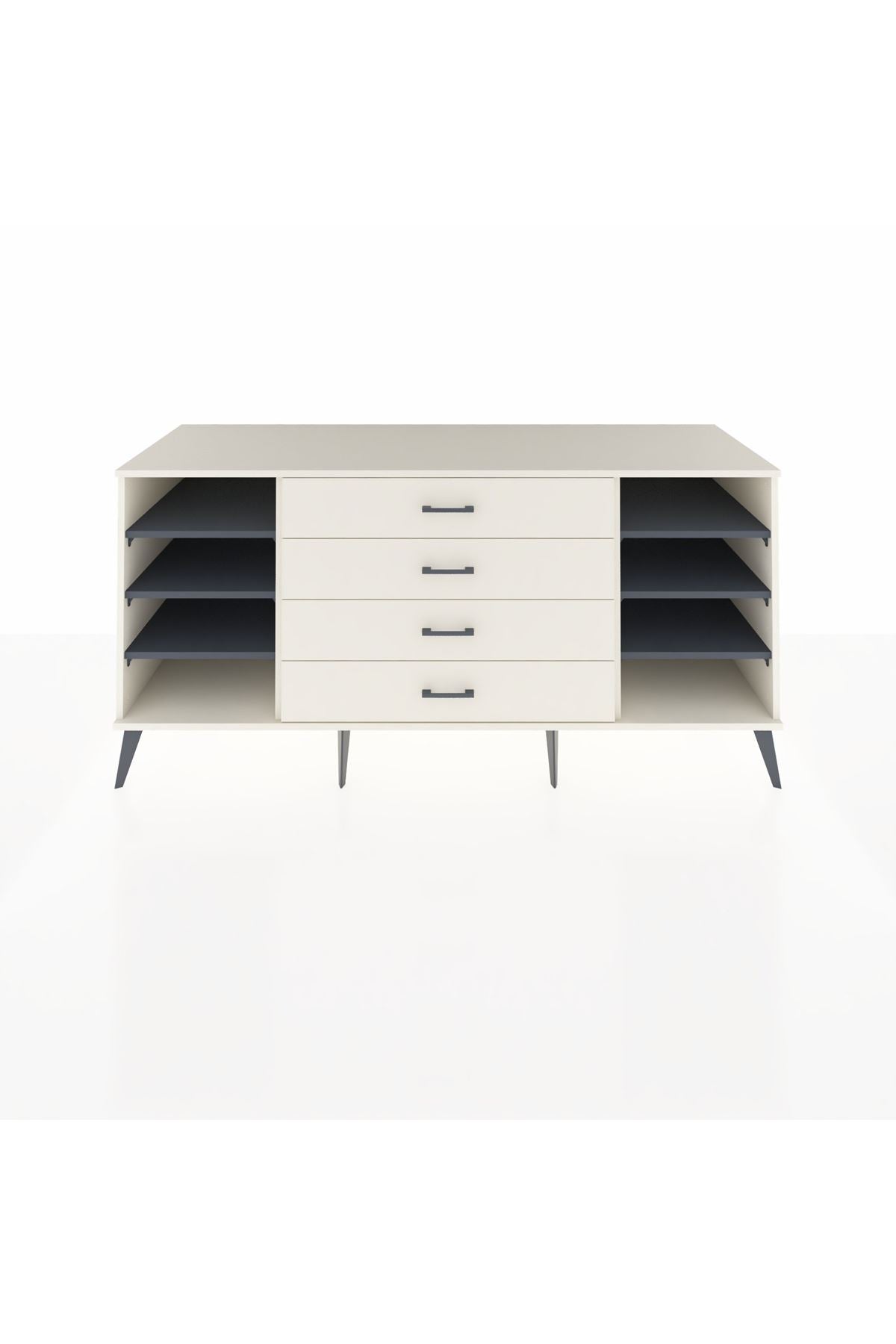 Kronos Konsol 6 Raflı 4 Çekmeceli 176x59x83 - S610M027V07C