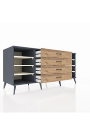 Kronos Konsol 6 Raflı 4 Çekmeceli 176x59x83 - S610M027V15C