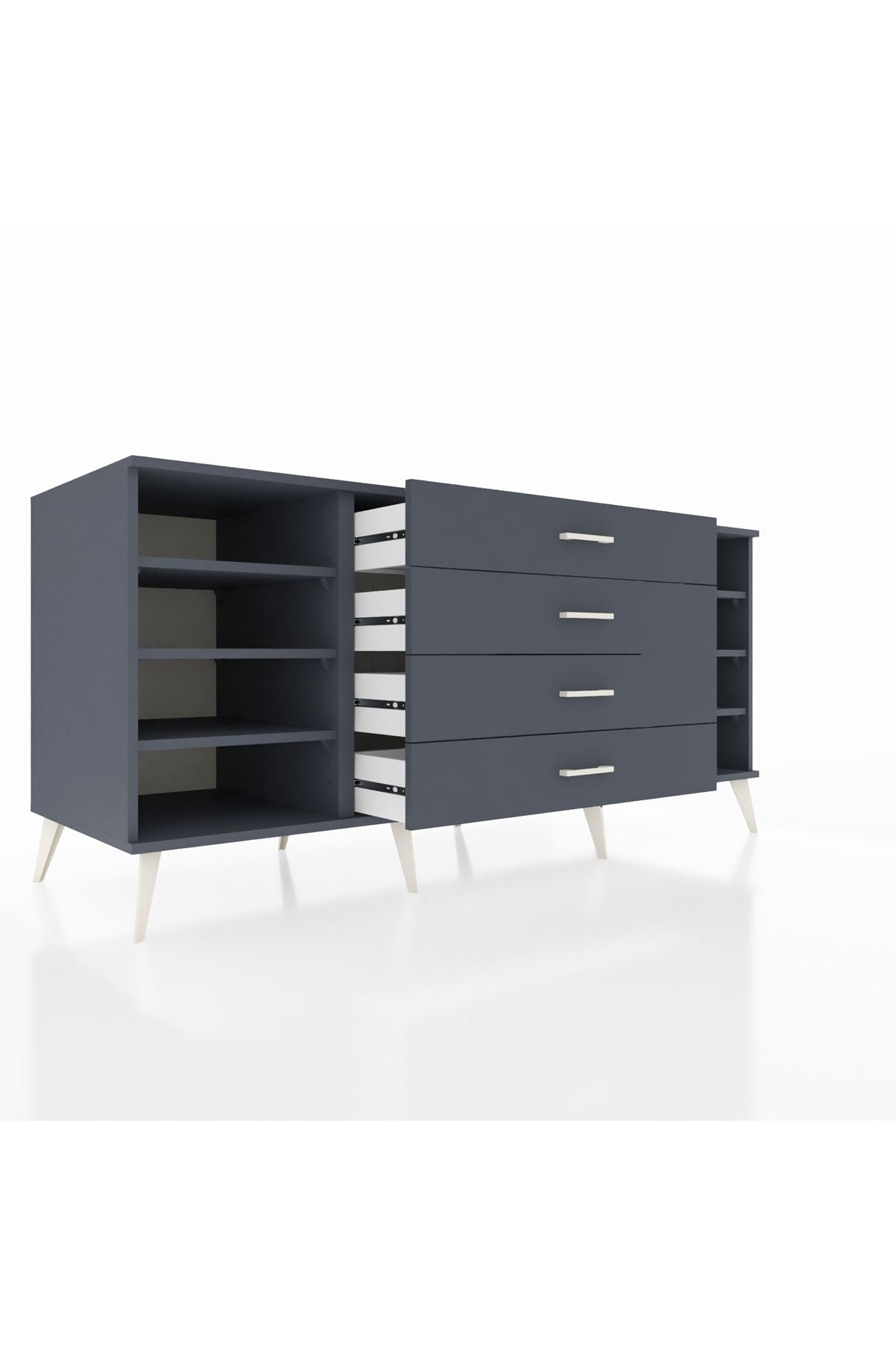 Kronos Konsol 6 Raflı 4 Çekmeceli 176x59x83 - S610M027V17C