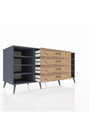 Kronos Konsol 6 Raflı 4 Çekmeceli 176x59x83 - S610M027V18C