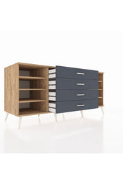 Kronos Konsol 6 Raflı 4 Çekmeceli 176x59x83 - S610M027V20C