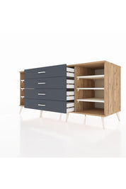 Kronos Konsol 6 Raflı 4 Çekmeceli 176x59x83 - S610M027V23C