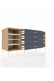 Kronos Konsol 6 Raflı 4 Çekmeceli 176x59x83 - S610M027V23C