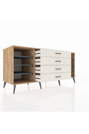 Kronos Konsol 6 Raflı 4 Çekmeceli 176x59x83 - S610M027V25C