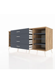 Kronos Konsol 6 Raflı 4 Çekmeceli 176x59x83 - S610M027V26C