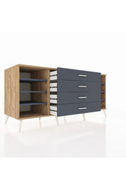 Kronos Konsol 6 Raflı 4 Çekmeceli 176x59x83 - S610M027V26C