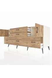 Kronos Konsol 2 Raflı 5 Çekmeceli 2 Kapaklı 176x59x83 - S610M029V03C