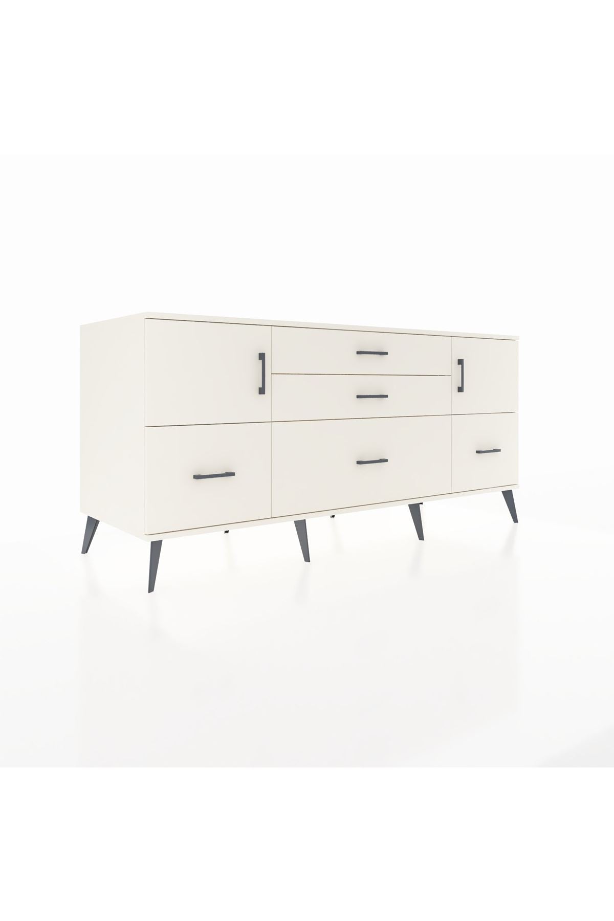 Kronos Konsol 2 Raflı 5 Çekmeceli 2 Kapaklı 176x59x83 - S610M029V04C