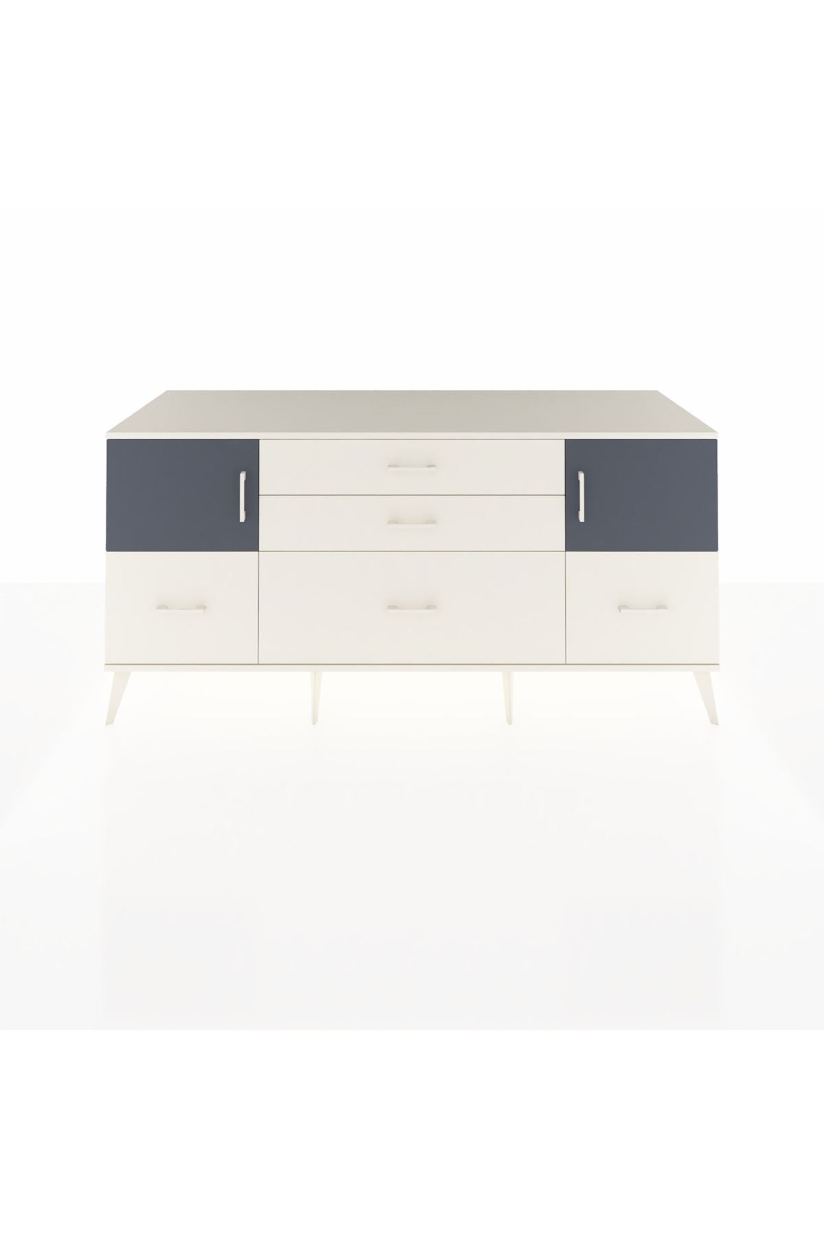 Kronos Konsol 2 Raflı 5 Çekmeceli 2 Kapaklı 176x59x83 - S610M029V07C